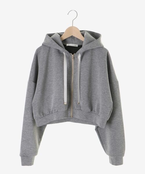 MAJESTIC LEGON / マジェスティックレゴン パーカー | ドロストリボンラインストーンパーカー（グレー）