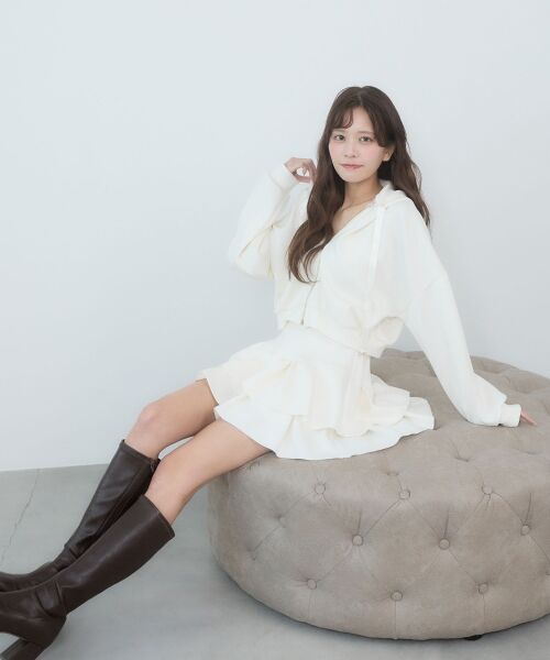 MAJESTIC LEGON / マジェスティックレゴン パーカー | ドロストリボンラインストーンパーカー | 詳細1