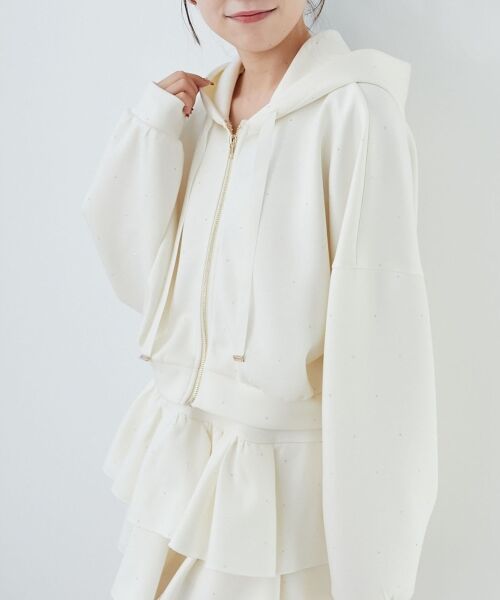 MAJESTIC LEGON / マジェスティックレゴン パーカー | ドロストリボンラインストーンパーカー | 詳細9