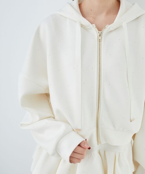 MAJESTIC LEGON / マジェスティックレゴン パーカー | ドロストリボンラインストーンパーカー | 詳細11