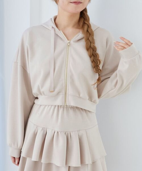 MAJESTIC LEGON / マジェスティックレゴン パーカー | ドロストリボンラインストーンパーカー | 詳細16