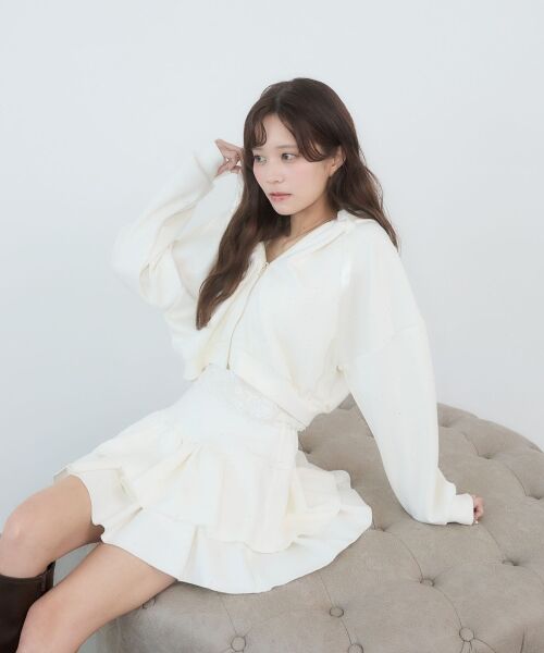 MAJESTIC LEGON / マジェスティックレゴン パーカー | ドロストリボンラインストーンパーカー | 詳細2