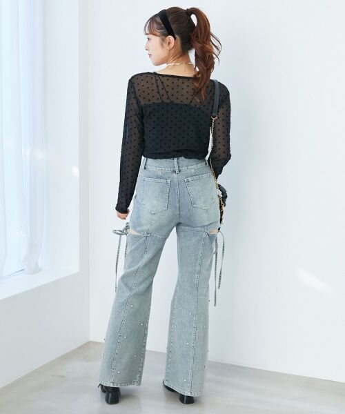 MAJESTIC LEGON / マジェスティックレゴン カットソー | ドットチュールシアートップス | 詳細10