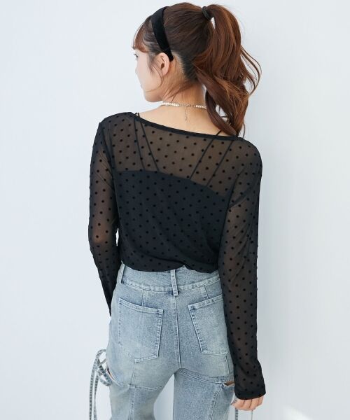 MAJESTIC LEGON / マジェスティックレゴン カットソー | ドットチュールシアートップス | 詳細13