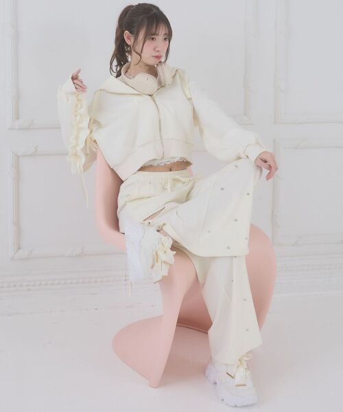 MAJESTIC LEGON / マジェスティックレゴン パーカー | 袖フリルクロップドパーカー | 詳細1