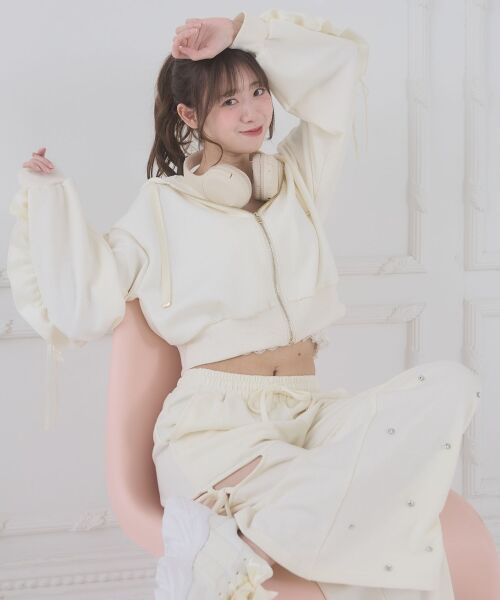 MAJESTIC LEGON / マジェスティックレゴン パーカー | 袖フリルクロップドパーカー | 詳細3