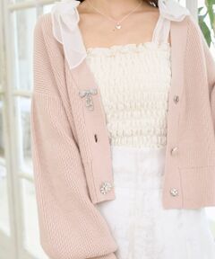 MAJESTIC LEGON / マジェスティックレゴン カーディガン・ボレロ | キラキラモチーフビジューボタンカーデ