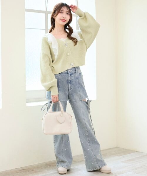 MAJESTIC LEGON / マジェスティックレゴン カーディガン・ボレロ | キラキラモチーフビジューボタンカーデ | 詳細16