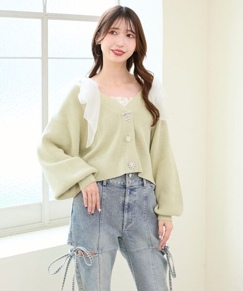 MAJESTIC LEGON / マジェスティックレゴン カーディガン・ボレロ | キラキラモチーフビジューボタンカーデ | 詳細19