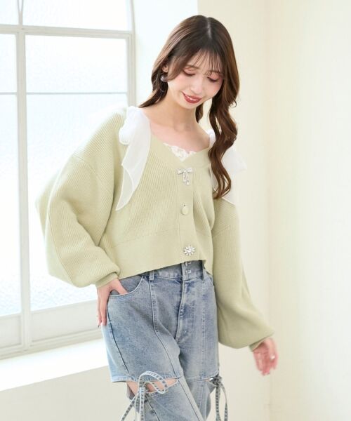 MAJESTIC LEGON / マジェスティックレゴン カーディガン・ボレロ | キラキラモチーフビジューボタンカーデ | 詳細20