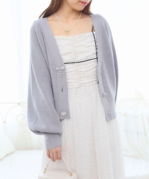MAJESTIC LEGON / マジェスティックレゴン カーディガン・ボレロ | キラキラモチーフビジューボタンカーデ | 詳細26