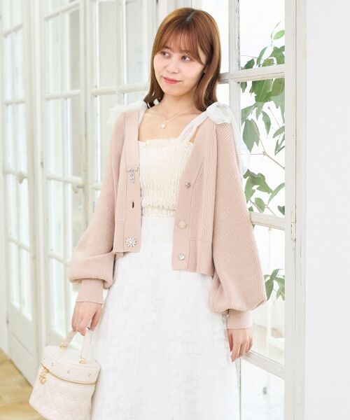 MAJESTIC LEGON / マジェスティックレゴン カーディガン・ボレロ | キラキラモチーフビジューボタンカーデ | 詳細12