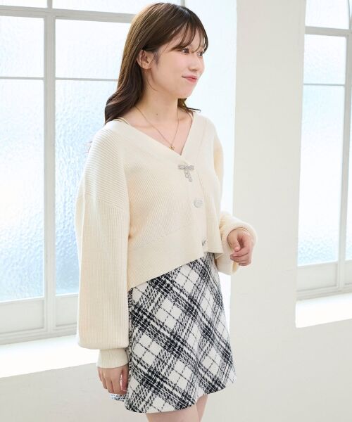 MAJESTIC LEGON / マジェスティックレゴン カーディガン・ボレロ | キラキラモチーフビジューボタンカーデ | 詳細6