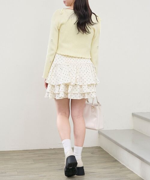 MAJESTIC LEGON / マジェスティックレゴン カーディガン・ボレロ | キャミセットフラワーパールカーディガン | 詳細20