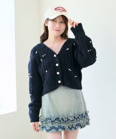 MAJESTIC LEGON / マジェスティックレゴン カーディガン・ボレロ | ビジューマシュマロカーディガン