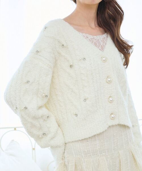 MAJESTIC LEGON / マジェスティックレゴン カーディガン・ボレロ | ビジューマシュマロカーディガン | 詳細13