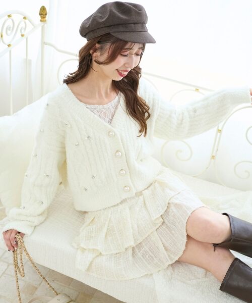 MAJESTIC LEGON / マジェスティックレゴン カーディガン・ボレロ | ビジューマシュマロカーディガン | 詳細6