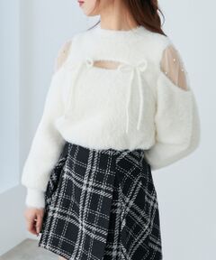 MAJESTIC LEGON / マジェスティックレゴン ニット・セーター | デコルテオープンシアーショルダーニット