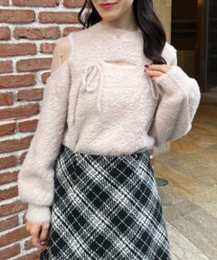 MAJESTIC LEGON / マジェスティックレゴン ニット・セーター | デコルテオープンシアーショルダーニット