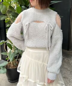 MAJESTIC LEGON / マジェスティックレゴン ニット・セーター | デコルテオープンシアーショルダーニット