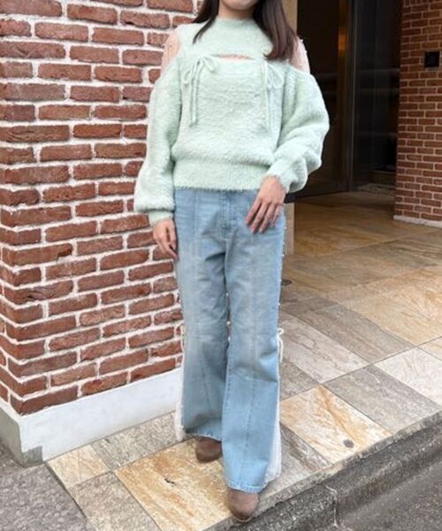 MAJESTIC LEGON / マジェスティックレゴン ニット・セーター | デコルテオープンシアーショルダーニット | 詳細11