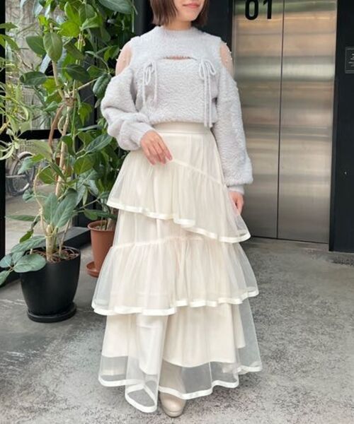 MAJESTIC LEGON / マジェスティックレゴン ニット・セーター | デコルテオープンシアーショルダーニット | 詳細13