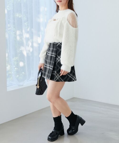 MAJESTIC LEGON / マジェスティックレゴン ニット・セーター | デコルテオープンシアーショルダーニット | 詳細2