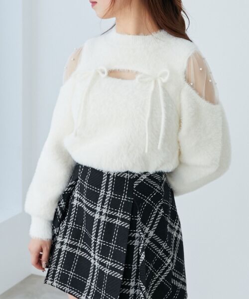 MAJESTIC LEGON / マジェスティックレゴン ニット・セーター | デコルテオープンシアーショルダーニット | 詳細5