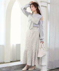 MAJESTIC LEGON / マジェスティックレゴン ニット・セーター | ビッグリボンチェーン付きニット