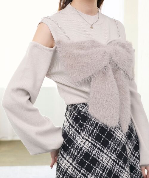 MAJESTIC LEGON / マジェスティックレゴン ニット・セーター | ビッグリボンチェーン付きニット | 詳細19