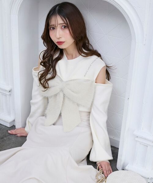 MAJESTIC LEGON / マジェスティックレゴン ニット・セーター | ビッグリボンチェーン付きニット | 詳細2