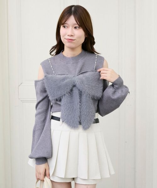 MAJESTIC LEGON / マジェスティックレゴン ニット・セーター | ビッグリボンチェーン付きニット | 詳細23