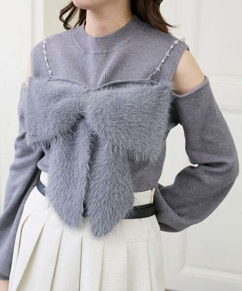 MAJESTIC LEGON / マジェスティックレゴン ニット・セーター | ビッグリボンチェーン付きニット | 詳細26