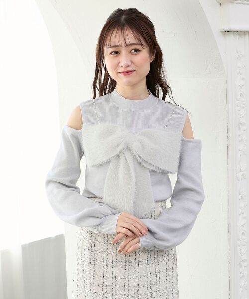 MAJESTIC LEGON / マジェスティックレゴン ニット・セーター | ビッグリボンチェーン付きニット | 詳細30