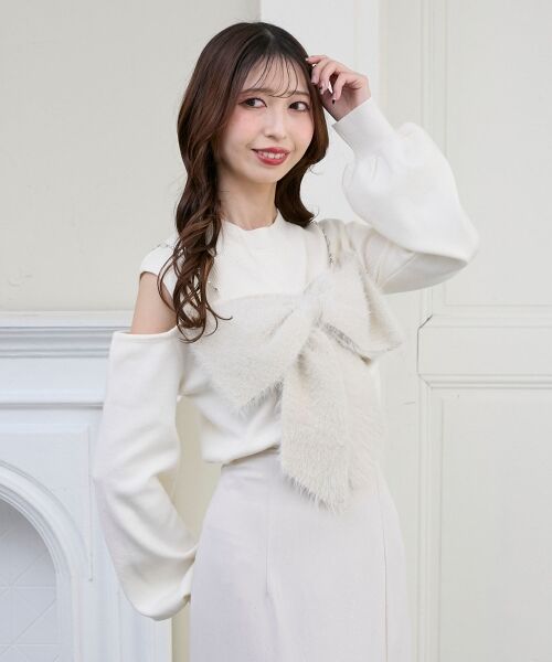 MAJESTIC LEGON / マジェスティックレゴン ニット・セーター | ビッグリボンチェーン付きニット | 詳細8