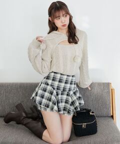 MAJESTIC LEGON / マジェスティックレゴン ニット・セーター | ポンポン付きフードケーブルニット