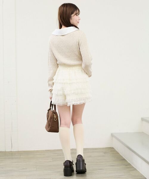 MAJESTIC LEGON / マジェスティックレゴン ニット・セーター | チェックリボンレイヤードライクニット | 詳細20