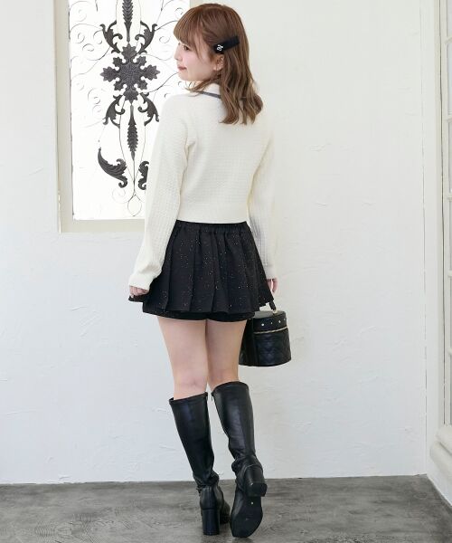 MAJESTIC LEGON / マジェスティックレゴン カーディガン・ボレロ | ◎バイカラーリボンケーブルニットカーデ | 詳細7