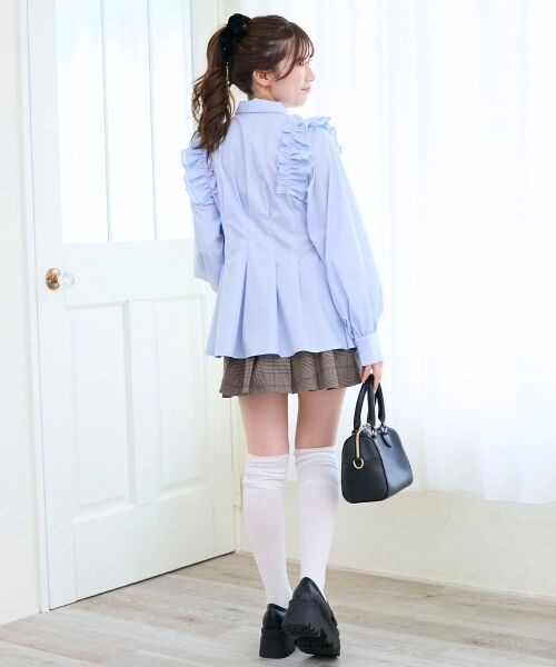 MAJESTIC LEGON / マジェスティックレゴン シャツ・ブラウス | ショルダーフリルボウタイブラウス | 詳細24