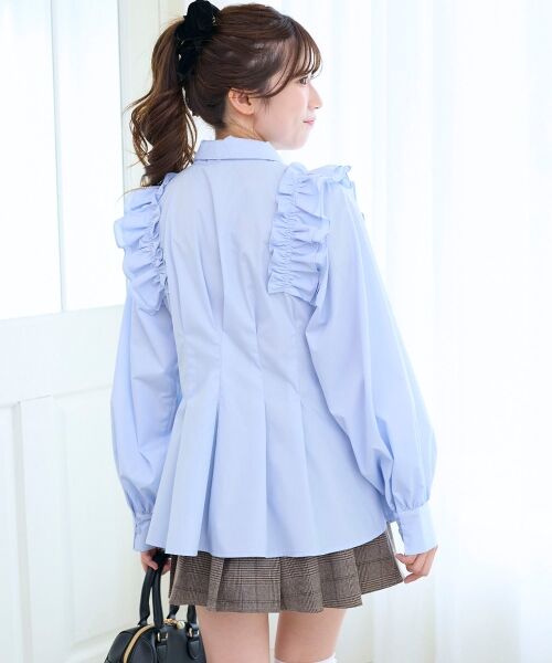 MAJESTIC LEGON / マジェスティックレゴン シャツ・ブラウス | ショルダーフリルボウタイブラウス | 詳細27