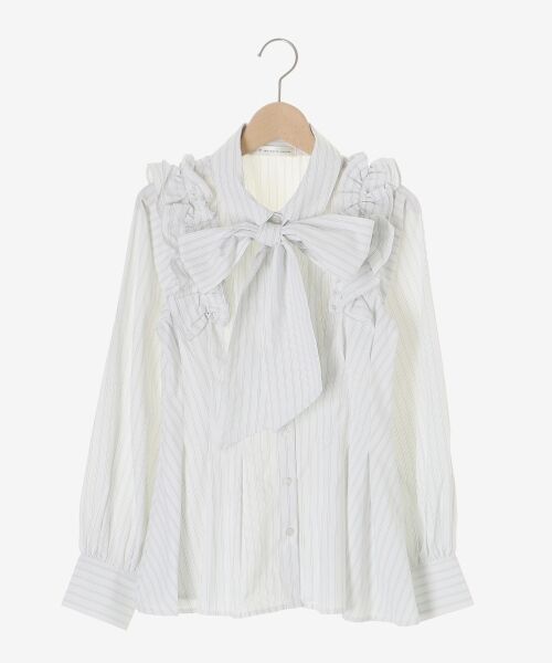 MAJESTIC LEGON / マジェスティックレゴン シャツ・ブラウス | ショルダーフリルボウタイブラウス | 詳細30