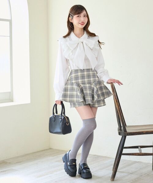 MAJESTIC LEGON / マジェスティックレゴン シャツ・ブラウス | ショルダーフリルボウタイブラウス | 詳細8