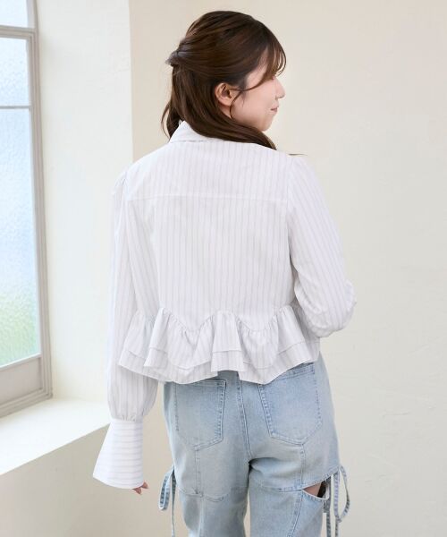 MAJESTIC LEGON / マジェスティックレゴン シャツ・ブラウス | リボンフリルペプラムブラウス | 詳細10