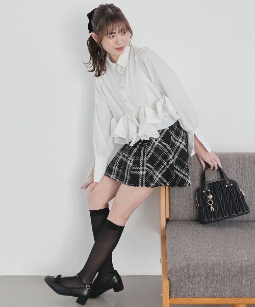 MAJESTIC LEGON / マジェスティックレゴン シャツ・ブラウス | リボンフリルペプラムブラウス | 詳細2