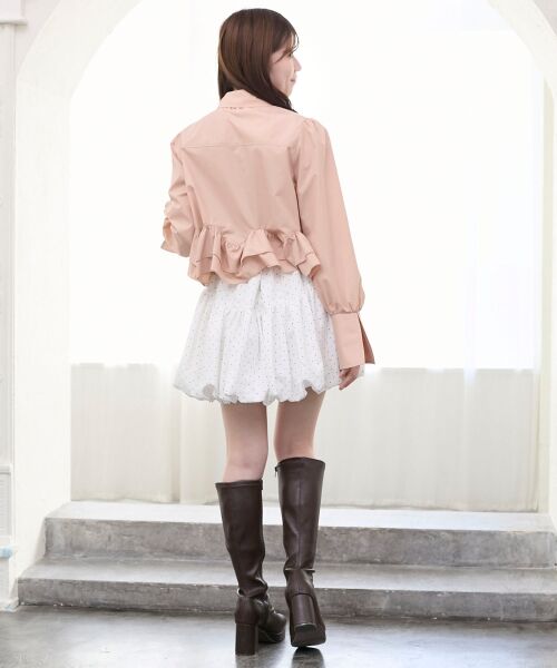 MAJESTIC LEGON / マジェスティックレゴン シャツ・ブラウス | リボンフリルペプラムブラウス | 詳細28