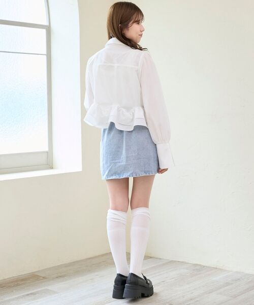 MAJESTIC LEGON / マジェスティックレゴン シャツ・ブラウス | リボンフリルペプラムブラウス | 詳細14