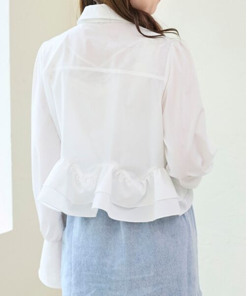 MAJESTIC LEGON / マジェスティックレゴン シャツ・ブラウス | リボンフリルペプラムブラウス | 詳細17