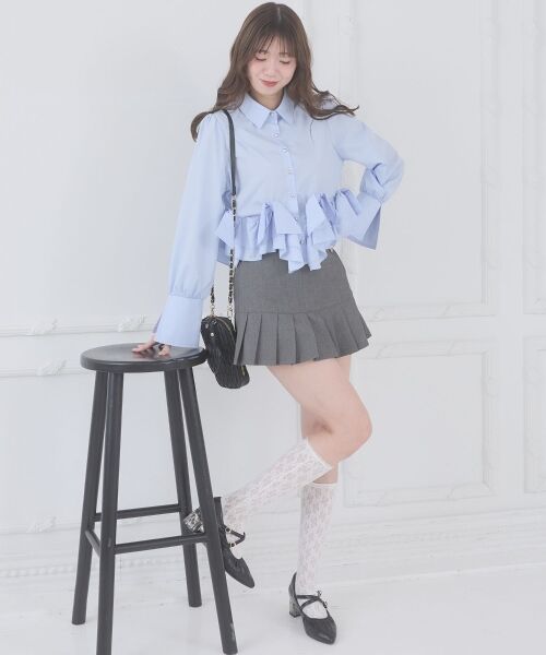 MAJESTIC LEGON / マジェスティックレゴン シャツ・ブラウス | リボンフリルペプラムブラウス | 詳細19