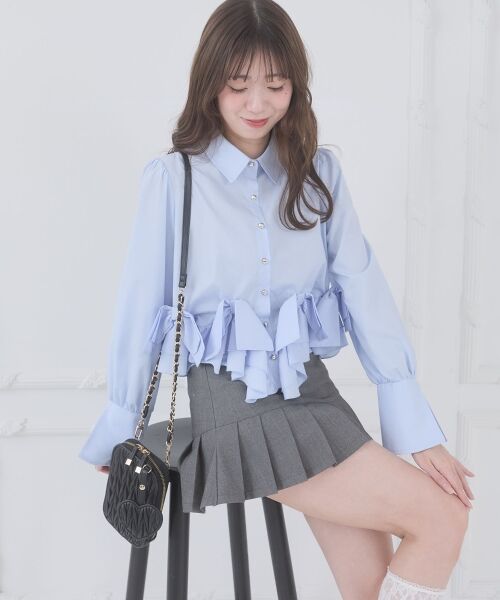 MAJESTIC LEGON / マジェスティックレゴン シャツ・ブラウス | リボンフリルペプラムブラウス | 詳細20