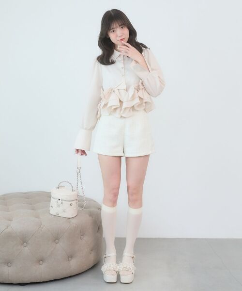 MAJESTIC LEGON / マジェスティックレゴン シャツ・ブラウス | リボンフリルペプラムブラウス | 詳細28